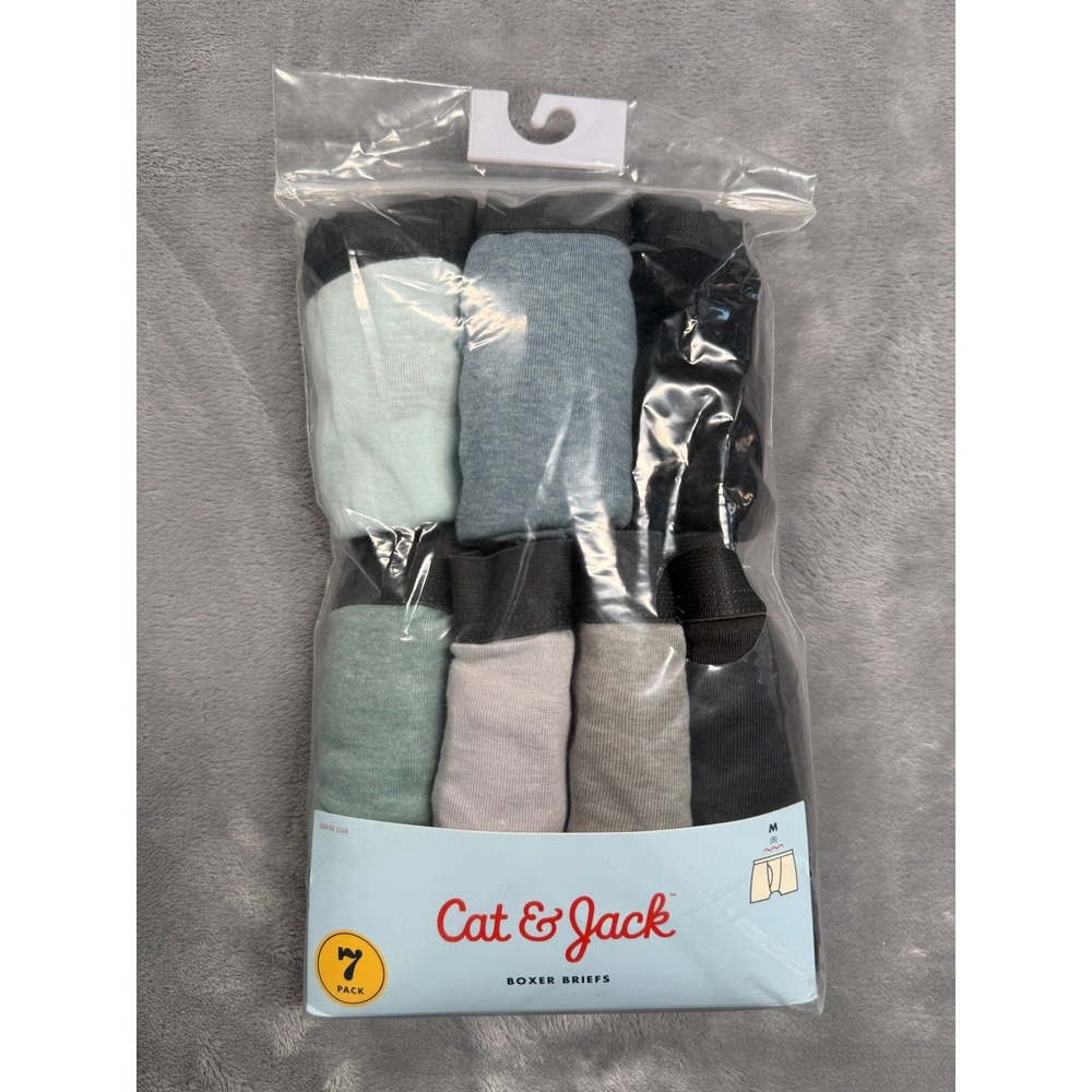 Cat & Jack Boxer Briefs Boys M (8) Multicolor Cotton Classic Underwear 7 Pack